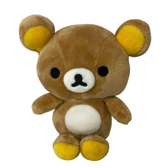 Rilakkuma Plush Toy Stuffed Bear Soft Brown & Yellow 5.5" Collectible - Picture 1 of 6